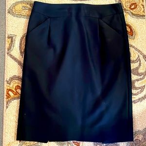 J Crew lined black skirt with pockets, size 4